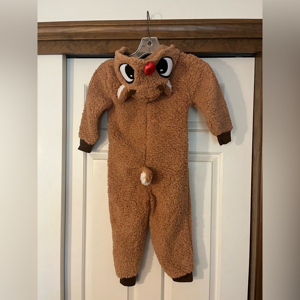 Size 4 - Rudolph the Red-Nosed Reindeer Onesie/Pajamas/Costume
